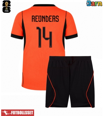 Nederländerna Tijjani Reijnders #14 Hemmatröja Barn VM 2026 Kortärmad (+ Korta byxor)